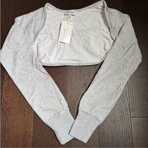 Gold Hinge Gray Long Sleeve Shrug